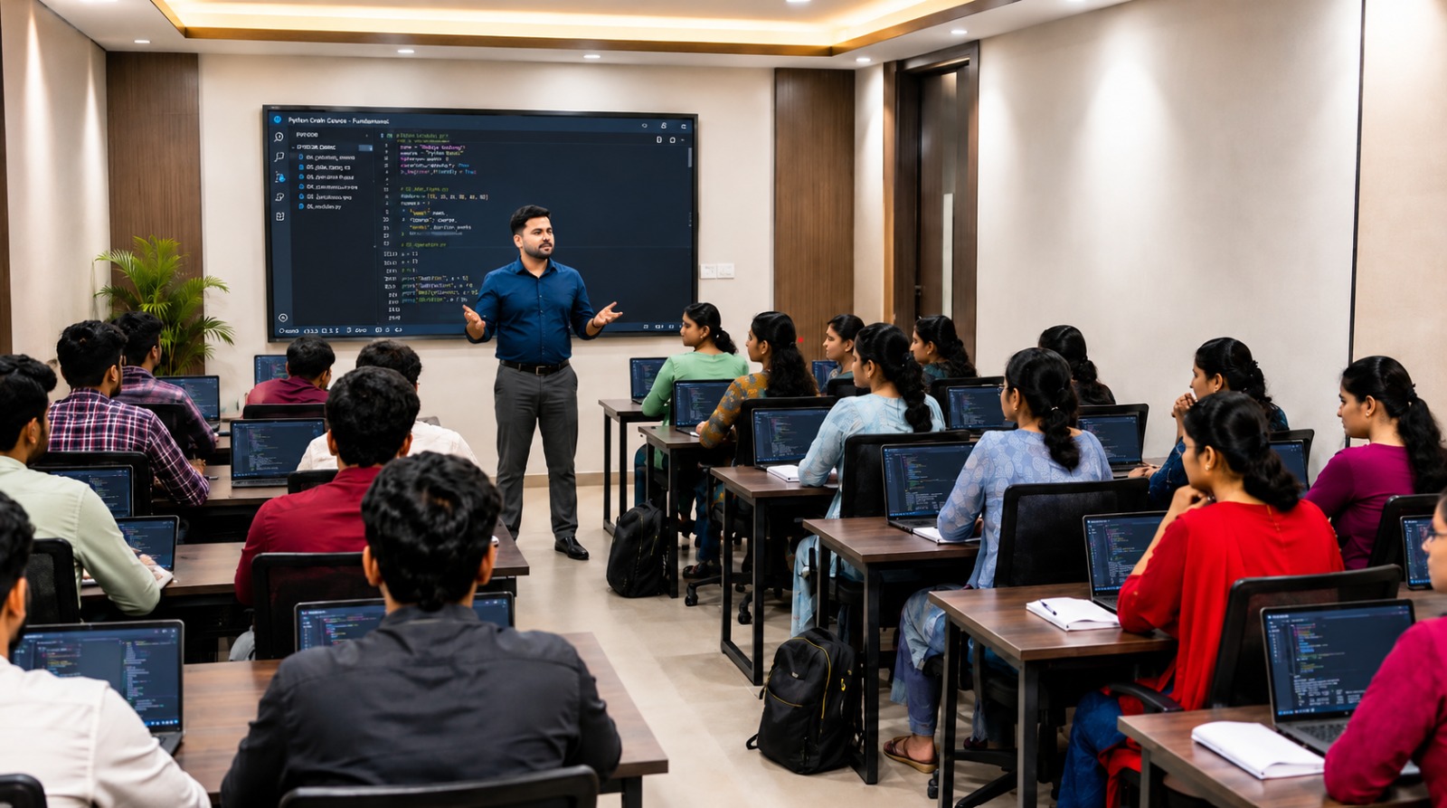 Professional software training classroom at Next IT Career
