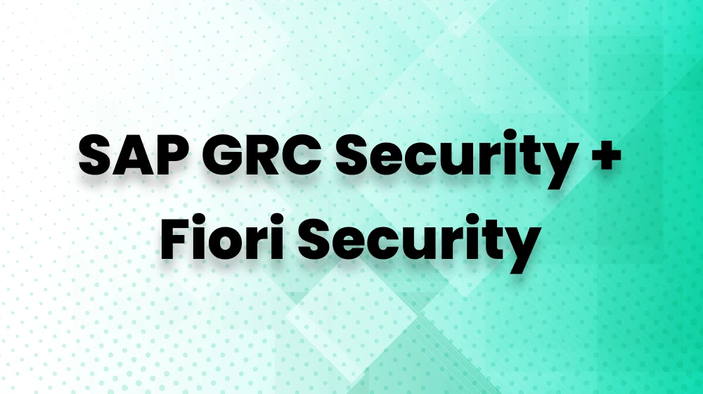 SAP GRC Security + Fiori Security course